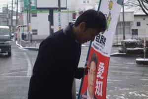 雪の日の街頭です