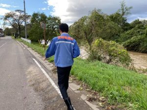 河川の水位は高いです